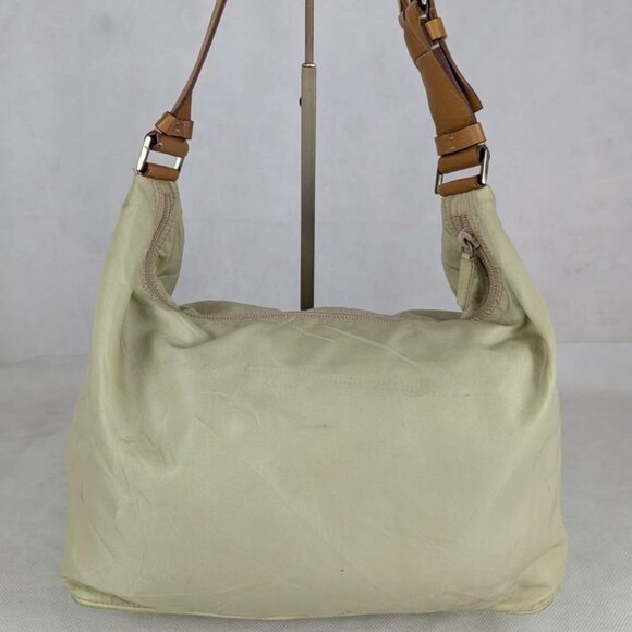 Authentic PRADA Tessuto Nylon Shoulder Bag Light Beige Cream Made in Italy - Picture 1 of 15